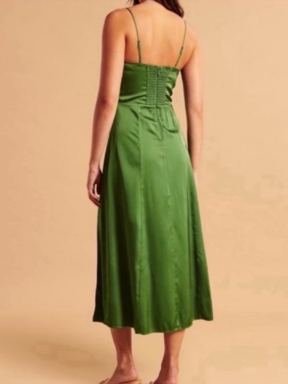 Abercrombie Camille Midi Satin Dress - Picture 2 of 7